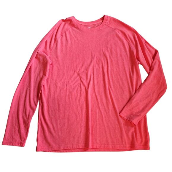 Athletic Works Mens Performance Blend Long Sleeve T-shirt Size L Pink - Picture 1 of 8